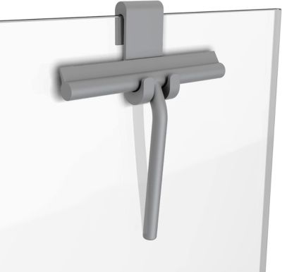 STOCK ALL (Gris) Essuie-vitre avec Crochet de Suspension - raclette de Douche - raclette de Douche - raclette de fenêtre - raclett