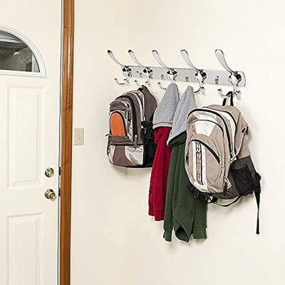 STOCK ALL (Lot de 2) Porte-manteaux en acier inoxydable