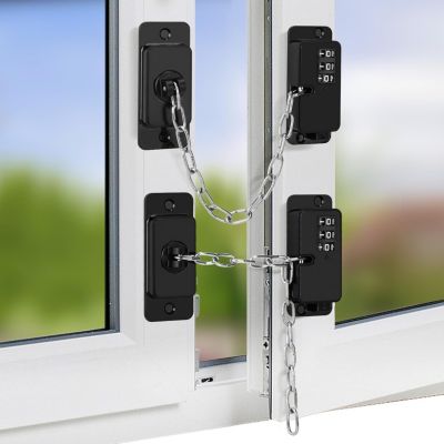 STOCK ALL Lot de 2 serrures de sécurité à combinaison pour réfrigérateur et congélateur, réglables, en PVC, avec code adhésif, san