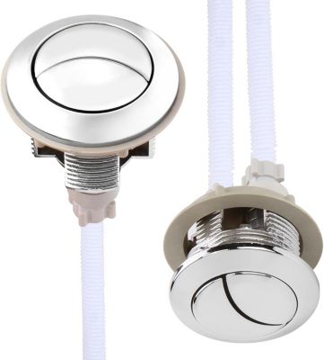 STOCK ALL Lot de 2pcs Bouton Poussoir Chasse D'eau 38mm, Universel Bouton Chasse D'eau WC Double Chasse Toilet Boutons De Chasse D