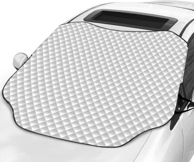 STOCK ALL Pare-soleil de voiture pour pare-brise avant avec aimants intégrés, pare-soleil pliable anti-UV, anti-neige, anti-pluie,