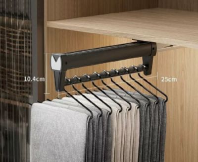 STOCK ALL Porte-pantalons coulissant, tringle de garde-robe coulissante ...