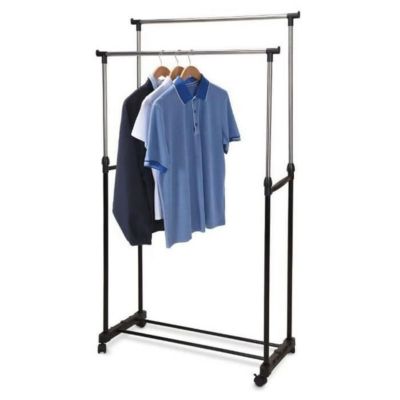 Storage solutions Porte-vêtements double cintres roues réglables 442516