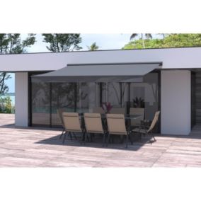 Store banne 4 x 3 m gris - LOZIO