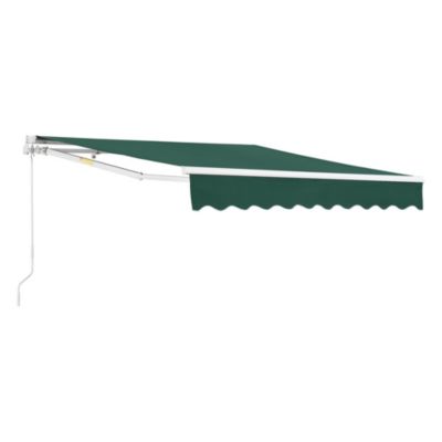 Store Banne Bitonto avec Manivelle 250 x 200 cm Vert Foncé en.casa