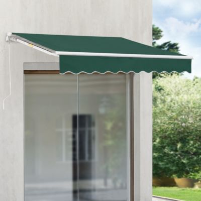 Store Banne Bitonto avec Manivelle 250 x 200 cm Vert Foncé en.casa