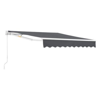 Store Banne Bitonto avec Manivelle 300 x 250 cm Gris Foncé en.casa