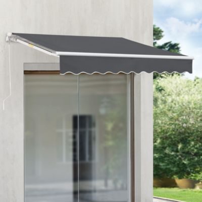 Store Banne Bitonto avec Manivelle 300 x 250 cm Gris Foncé en.casa
