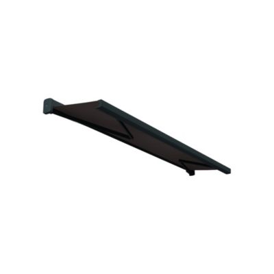 Store banne coffre AMURI 4,80 x 3,50m (Motorisé à télécommande + manœuvre de secours - Taupe - Gris anthracite)