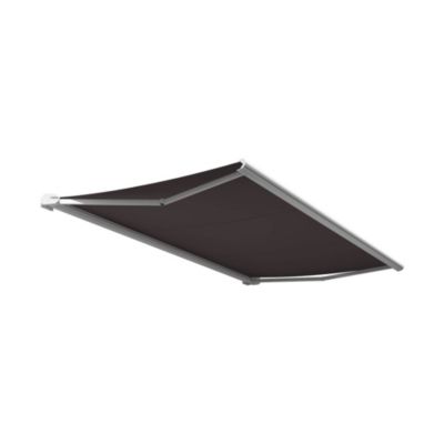 Store banne coffre CINTA 6,00 x 3,00m (Manuelle - Taupe - Blanc)