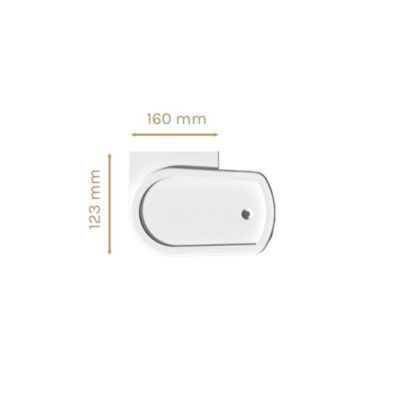 Store banne coffre intégral CINABRE 2,50x1,50 M (Motorisé à Interrupteur - Armature blanc - Toile écrue)
