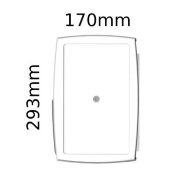 Store banne coffre intégral SOA 3,00x2,50 M (Motorisé Secours à Télécommande + LED - Armature blanc - Toile grise)