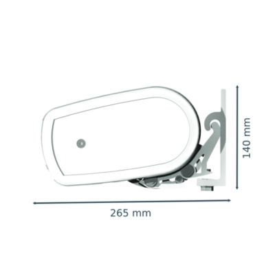 Store banne coffre MEEL 6,00x3,50m (Motorisé Secours à Télécommande + LED - Ecru - Blanc)