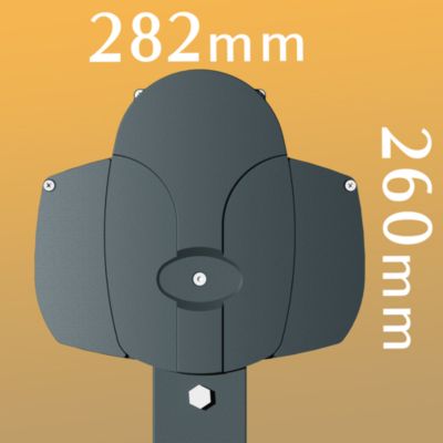 Store banne double pente ENARGITE 3,00x2x2,00 M (Manuel - Armature blanc - Toile écrue)