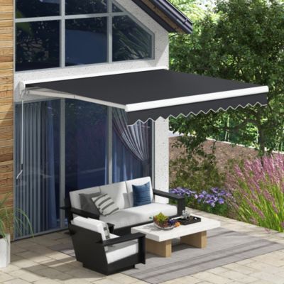 Store banne électrique manuel rétractable dim. 2,95L x 2,50l m anthracite