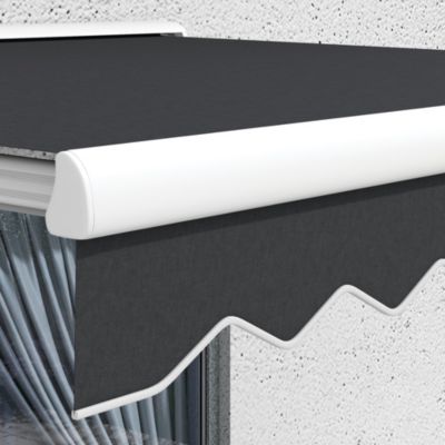 Store banne électrique manuel rétractable dim. 2,95L x 2,50l m anthracite