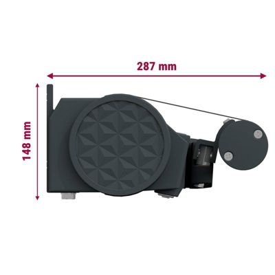 Store banne loggia LUPA Lambrequin inclus (Motorisé à Télécommande - Gris Anthracite - Gris clair - 5.00m x 3.00m)