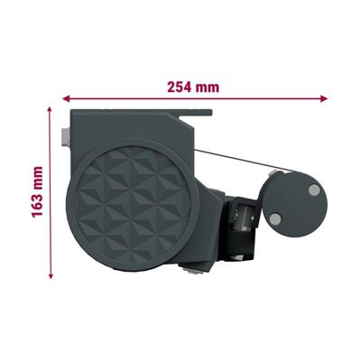 Store banne loggia LUPA Lambrequin inclus (Motorisé à Télécommande - Gris Anthracite - Gris clair - 5.00m x 3.00m)