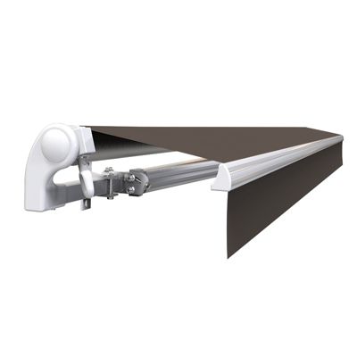 Store banne manuel 3,6 x 3 m Monobloc pour terrasse - Taupe - Sunny Inch