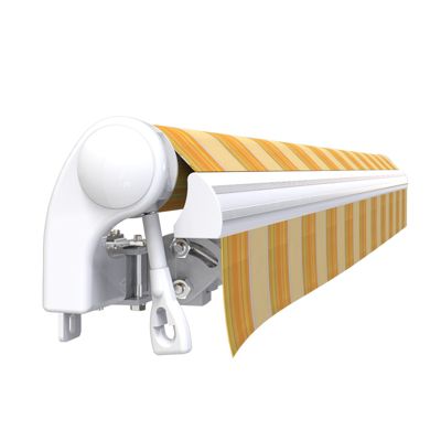 Store banne manuel 3 x 2,5 m Monobloc pour terrasse - Jaune rayé - Sunny Inch