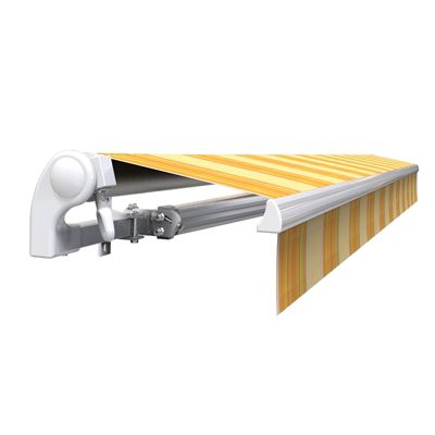 Store banne manuel 3 x 2,5 m Monobloc pour terrasse - Jaune rayé - Sunny Inch