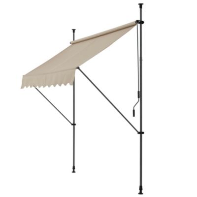 Store Banne Manuel Auvent Téléscopique 200 x 120 x 220-309 cm Sable  pro.tec
