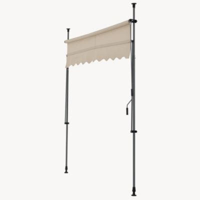Store Banne Manuel Auvent Téléscopique 200 x 120 x 220-309 cm Sable  pro.tec