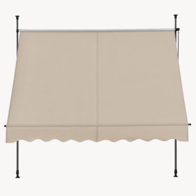 Store Banne Manuel Auvent Téléscopique 200 x 120 x 220-309 cm Sable  pro.tec