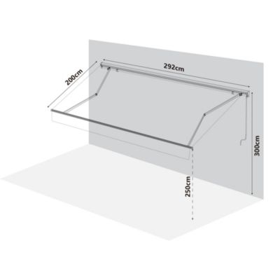 Store banne manuel gris 3x2.5 m avec semi coffre Jagua Klikstrom