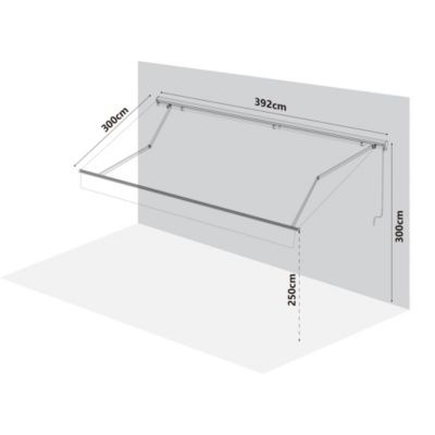 Store banne manuel gris 4x3 m avec semi coffre Jagua Klikstrom