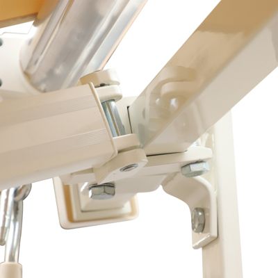 Store banne manuel rétractable alu. polyester imperméabilisé haute densité 4 x 2,5 m beige