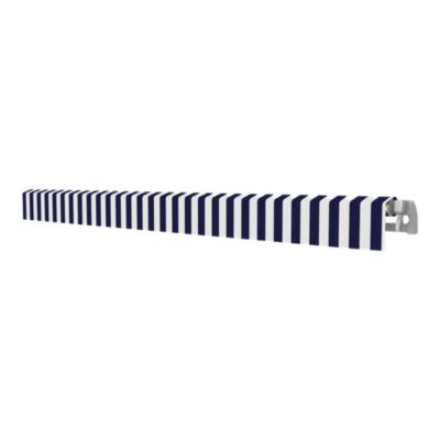 Store banne manuel sans coffre rayé blanc et bleu 3 x 2 m