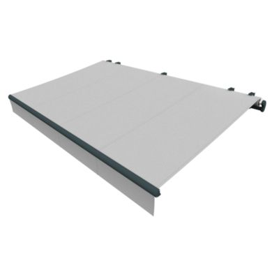 Store banne monobloc ALASKA (Manuelle - Gris clair - Gris anthracite - 4,80 x 3,50m)