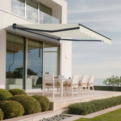 Store banne monobloc Beige VECCHIO 3m x 2,5m - Toile premium 320g/m2