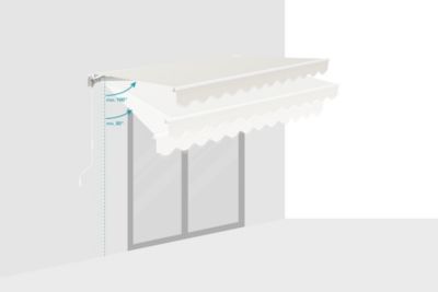 Store banne monobloc structure blanche VECCHIO 3x2,5m toile beige
