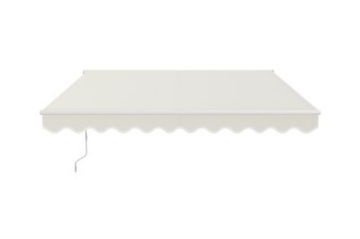 Store banne monobloc structure blanche VECCHIO 3x2,5m toile beige