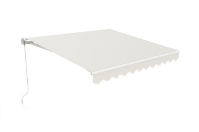 Store banne monobloc structure blanche VECCHIO 3x2,5m toile beige