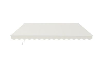 Store banne monobloc structure blanche VECCHIO 4x3m toile beige