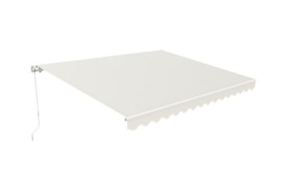 Store banne monobloc structure blanche VECCHIO 4x3m toile beige