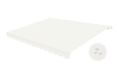 Store banne monobloc structure blanche VECCHIO 4x3m toile beige