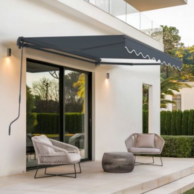 Store banne monobloc VECCHIO 2,5m x 2m - Toile premium 320g/m2 Gris