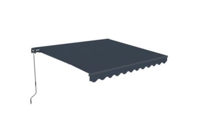 Store banne monobloc VECCHIO 3m x 2,5m - Toile premium 320g/m2 Gris
