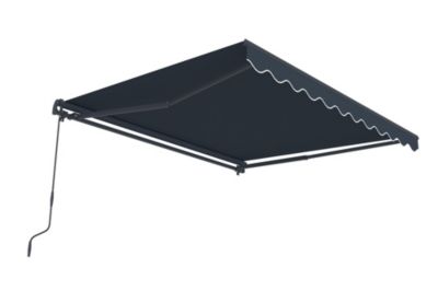 Store banne monobloc VECCHIO 3m x 2,5m - Toile premium 320g/m2 Gris