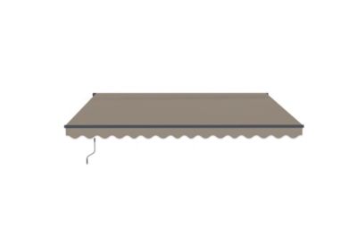 Store banne monobloc VECCHIO 4m x 3m - Toile premium 320g/m2 Taupe