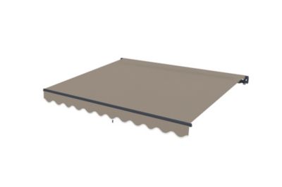 Store banne monobloc VECCHIO 4m x 3m - Toile premium 320g/m2 Taupe