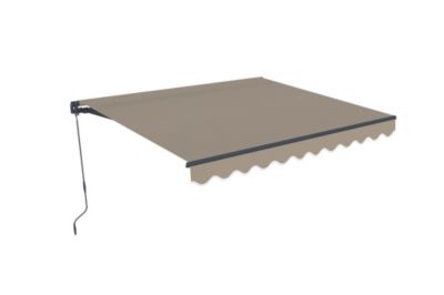 Store banne monobloc VECCHIO 4m x 3m - Toile premium 320g/m2 Taupe