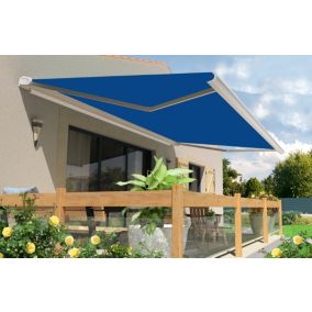 Store banne motorisé avec coffre intégral Arizona T119 - armature blanche - 4 x 3,5m Sunstyl