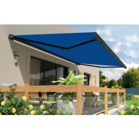 Store banne motorisé avec coffre intégral Arizona T119 - armature grise - 5 x 3,5m Sunstyl