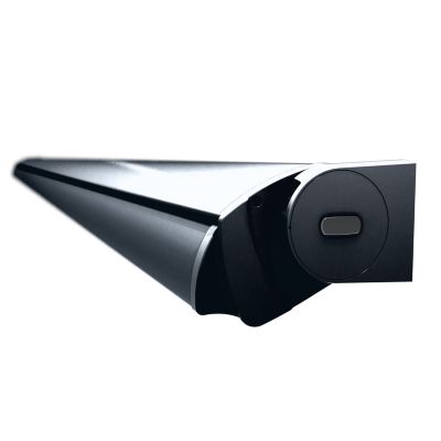 Store banne motorisé avec coffre intégral - armature grise 6088 - moteur à droite - 4,1 x 3,5m TechSun
