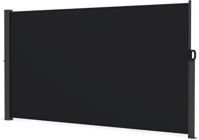 Store Banne Rétractable, sans Percage,Cadre en Aluminium, Tissu Imperméable, Brise-Vue pour Jardin Balcon Piscine (3x1,6m)